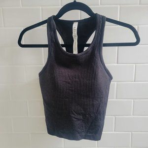 Lululemon Ebb to Street Cropped Racerback Tank Top in Black